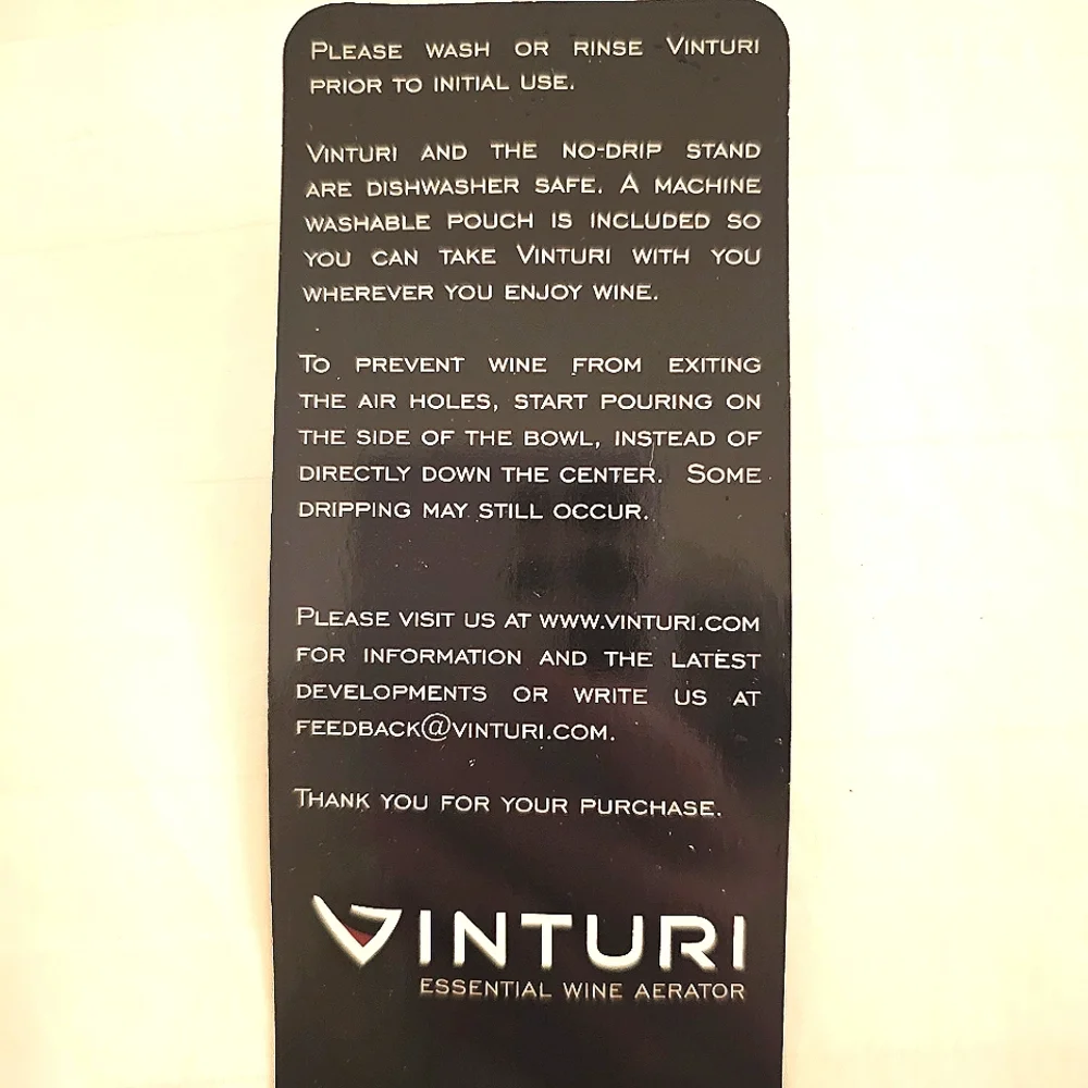 Vinturi Essential Wine Aerator for Enhanced Flavors with Smoother Finish